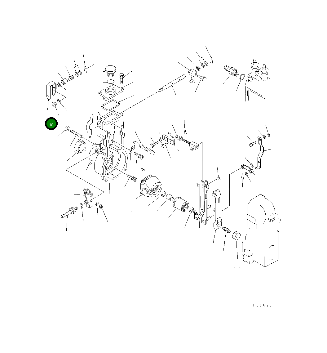 Рычаг DK154383-1800 Komatsu
