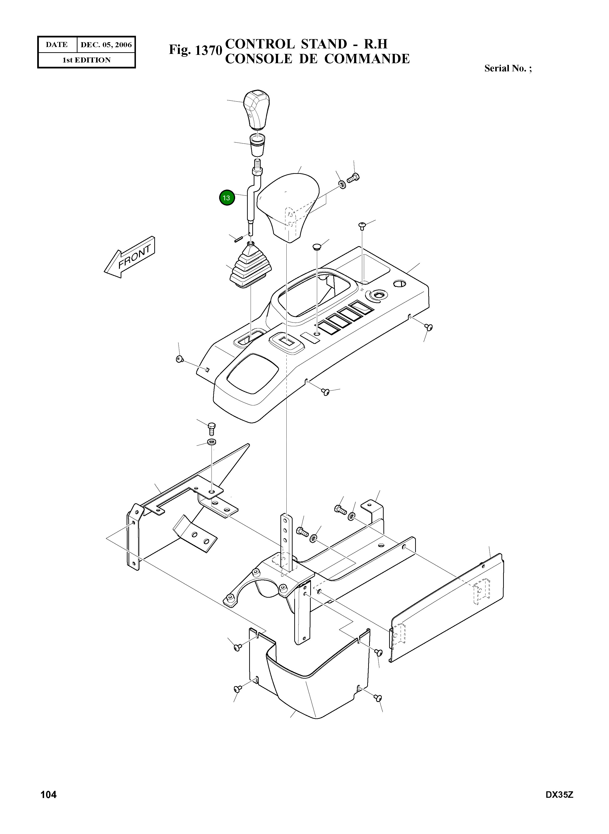 Рычаг K1028344 Komatsu
