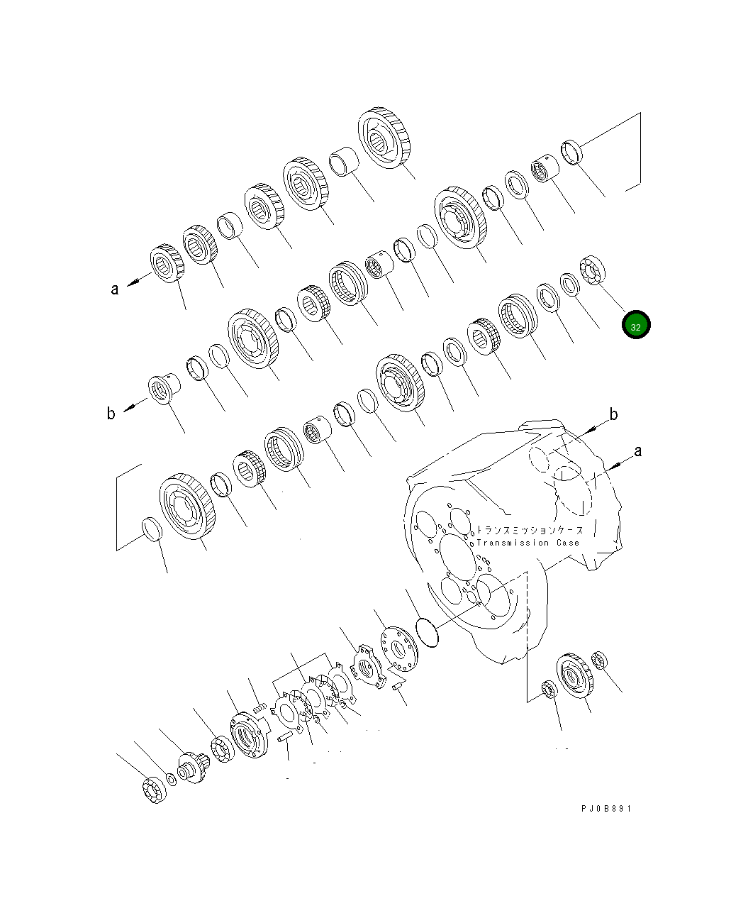 Подшипник 14X-14-19212 Komatsu