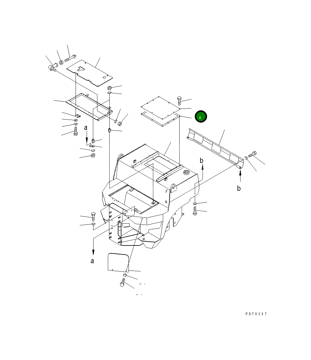 Крышка 258-10-14711  Komatsu