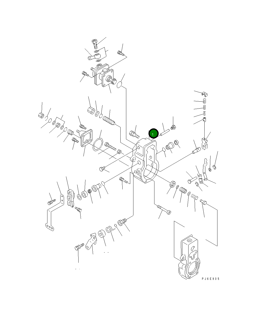 Крышка ND091011-2020 Komatsu