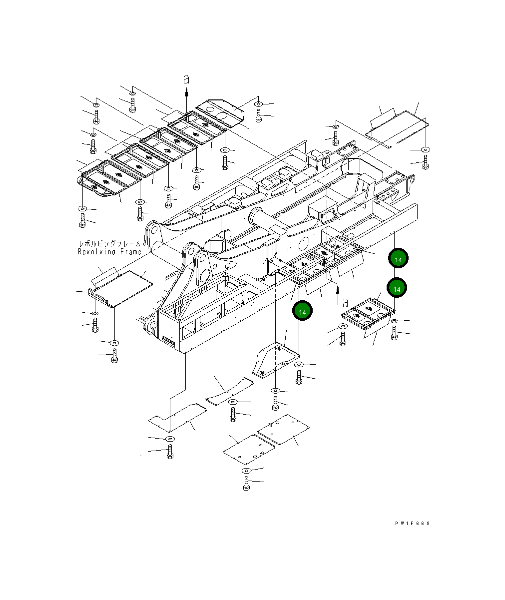 Крышка 21T-54-67610  Komatsu
