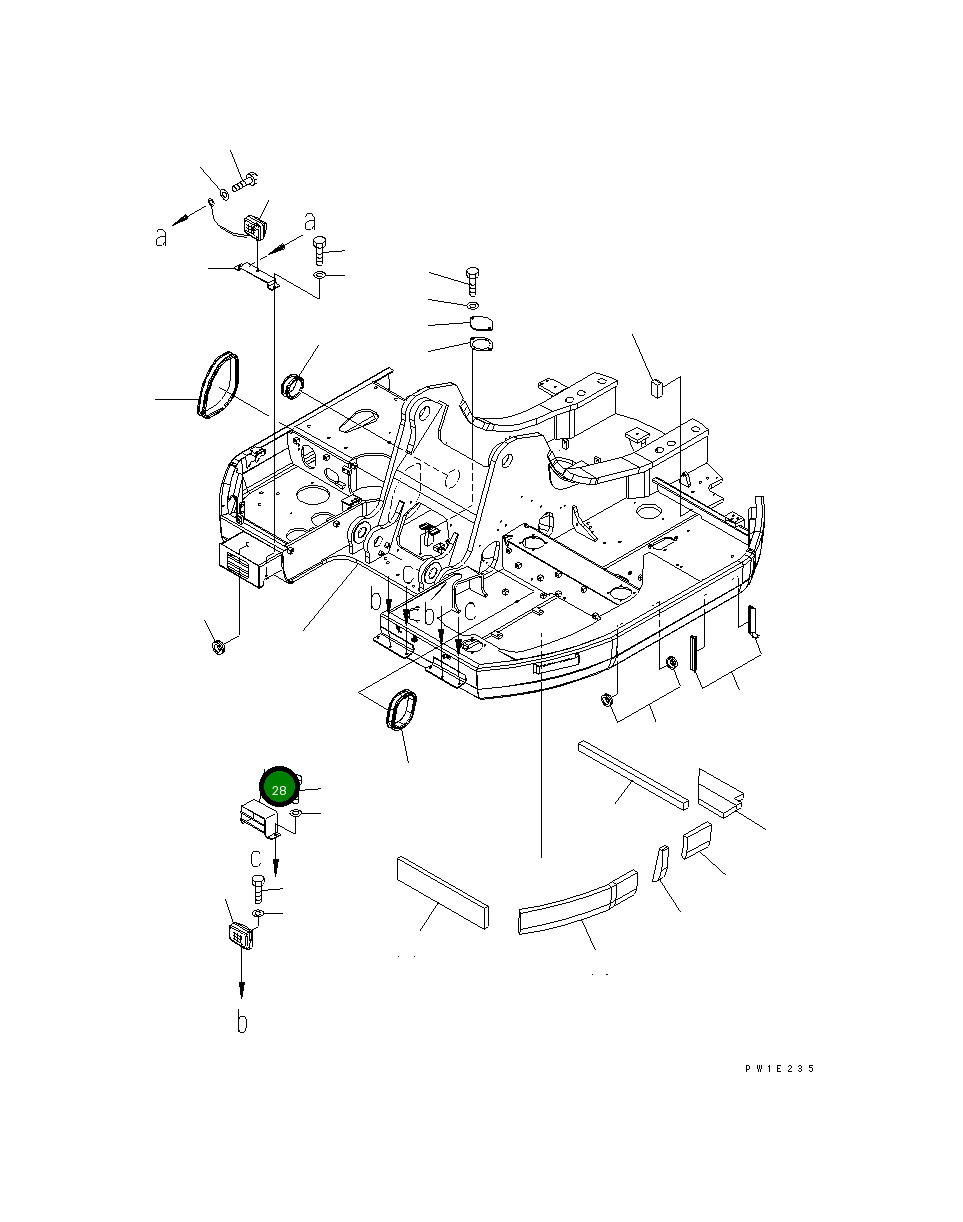 Крышка 22U-956-2291  Komatsu