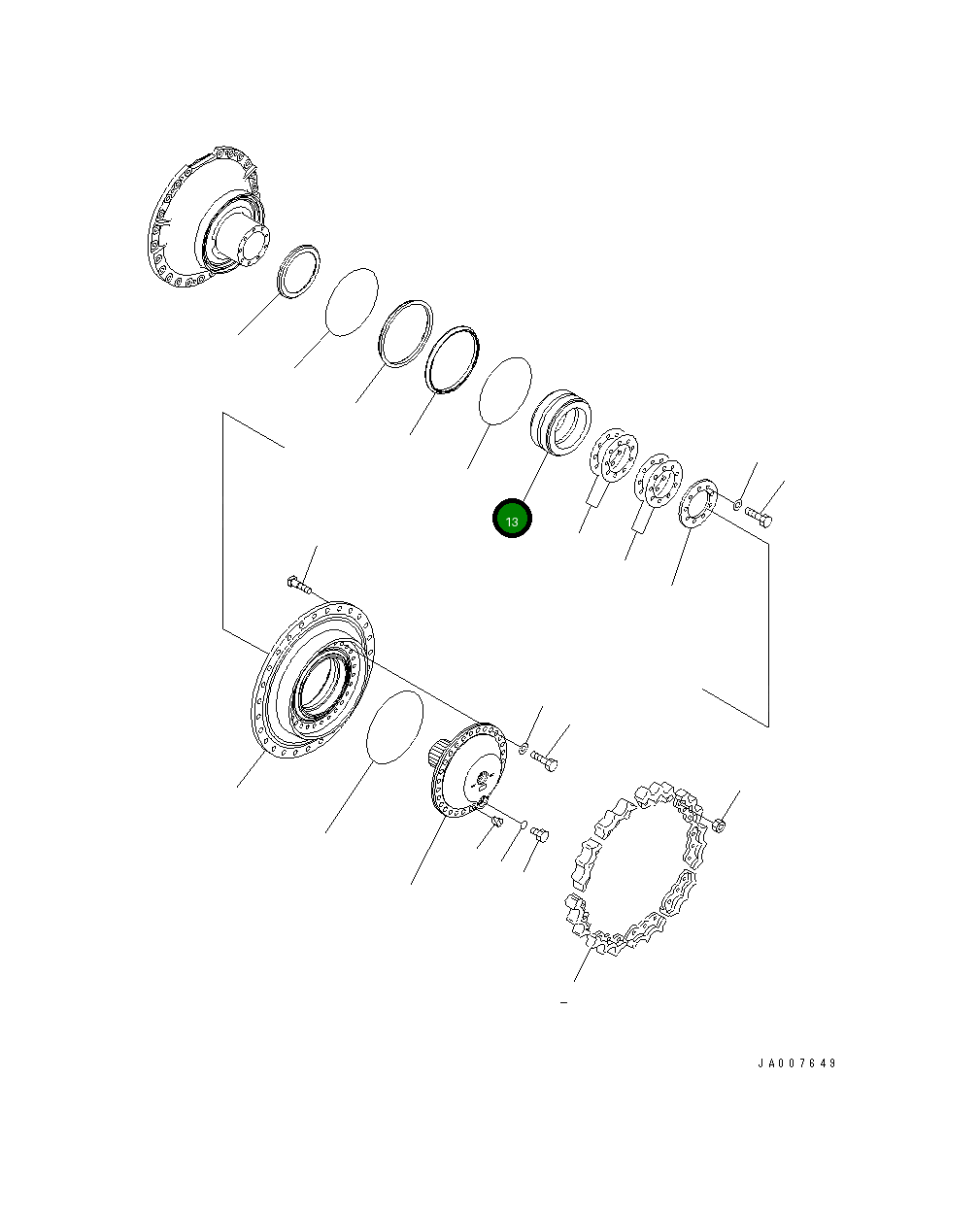 Подшипник 14X-09-51110 Komatsu