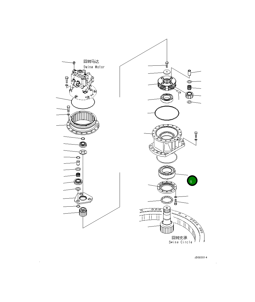 Подшипник 20Y-26-22440 Komatsu