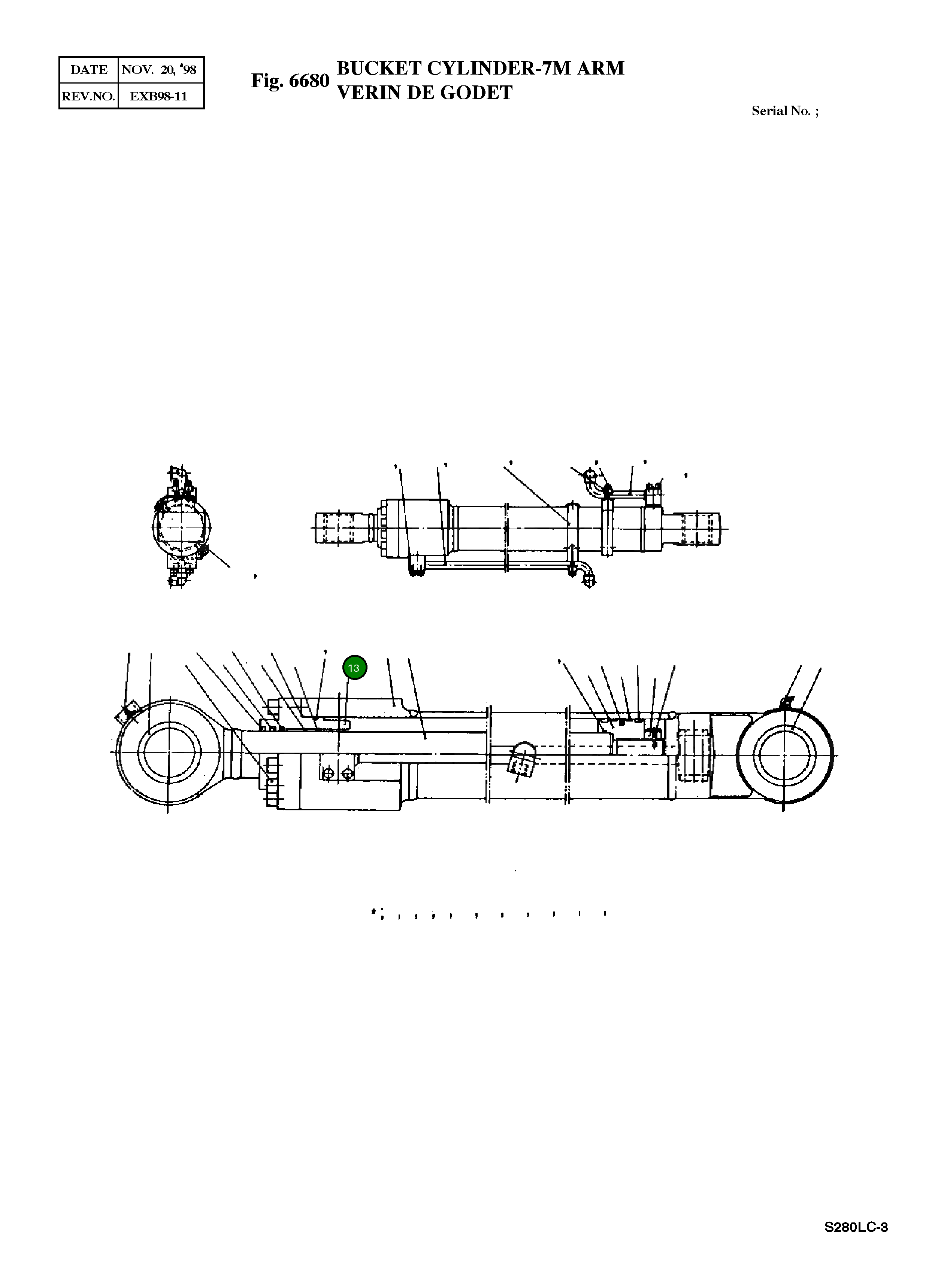 Крышка, ROD 03U518-0 Komatsu