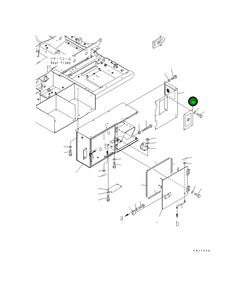 Крышка 8255-68-1540  Komatsu