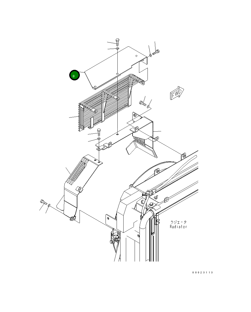 Крышка 8260-03-1560  Komatsu