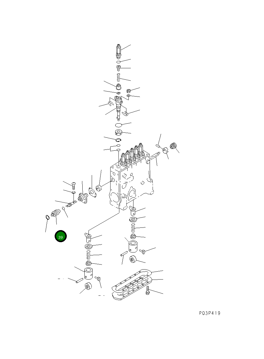 Крышка DK134563-3200 Komatsu