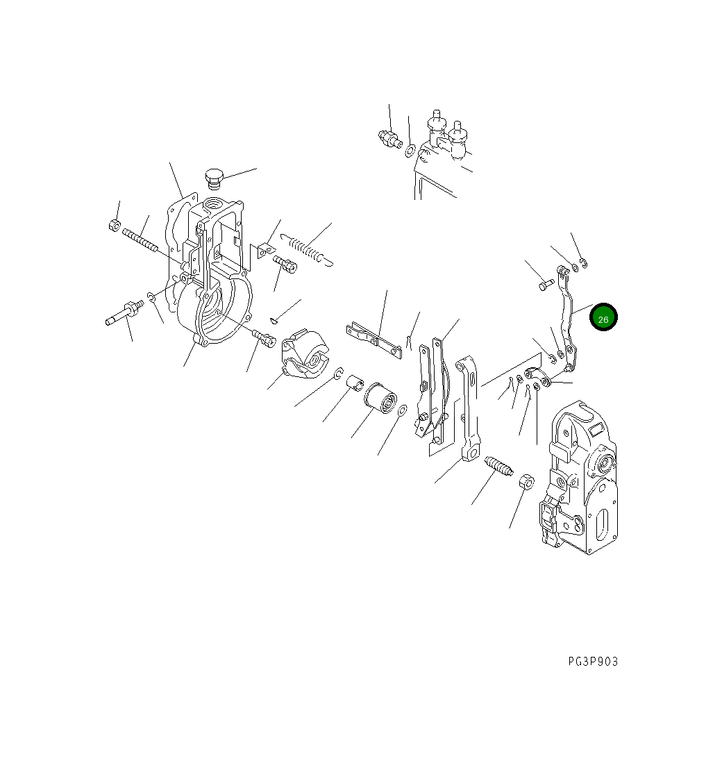 Рычаг DK154401-3620 Komatsu