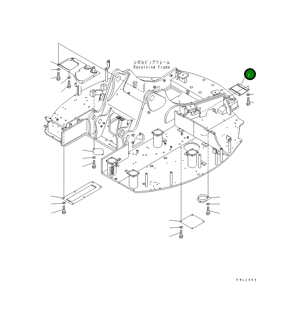 Крышка 22U-54-17980  Komatsu