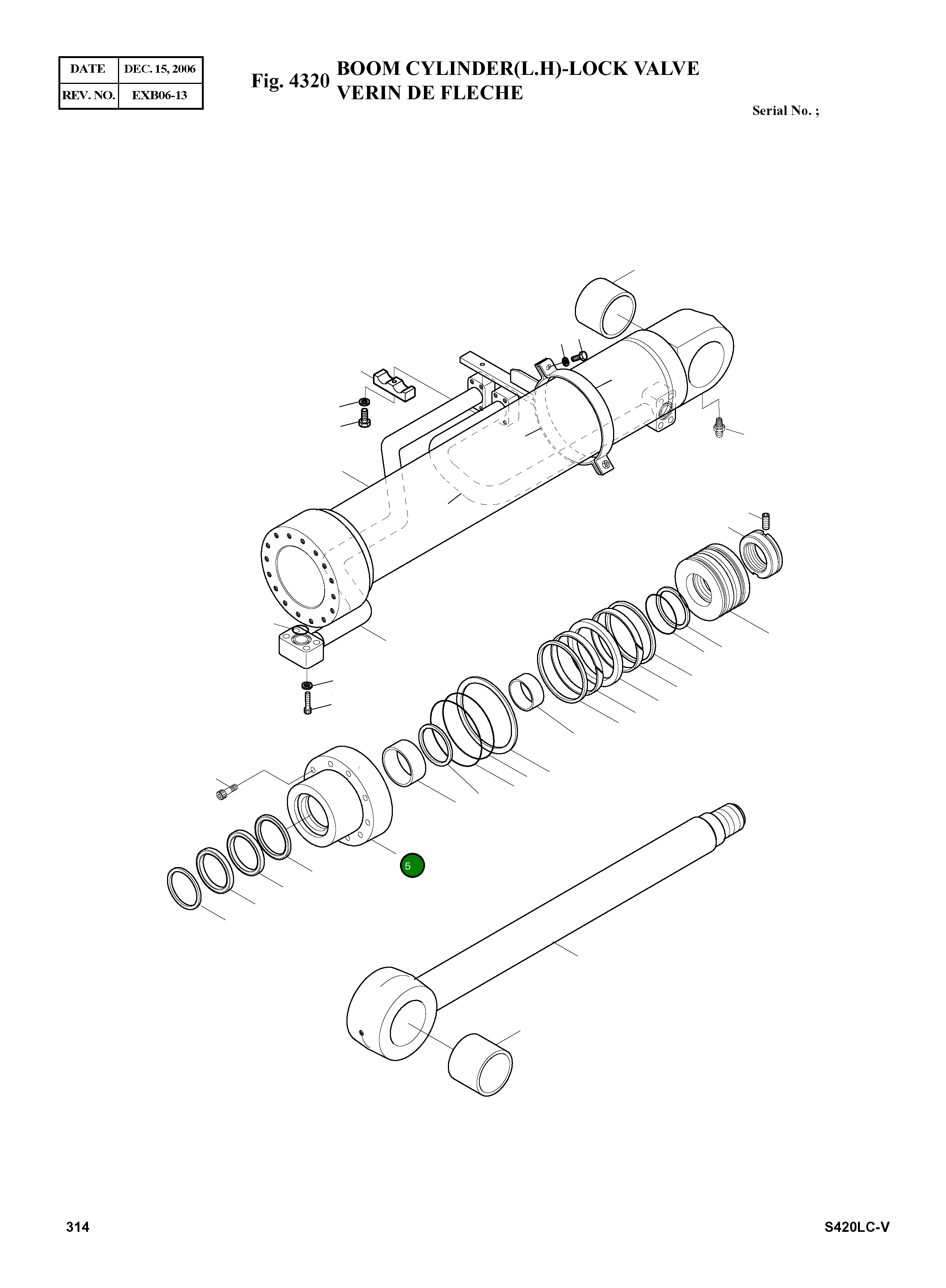 Крышка, ROD 53B520-2 Komatsu
