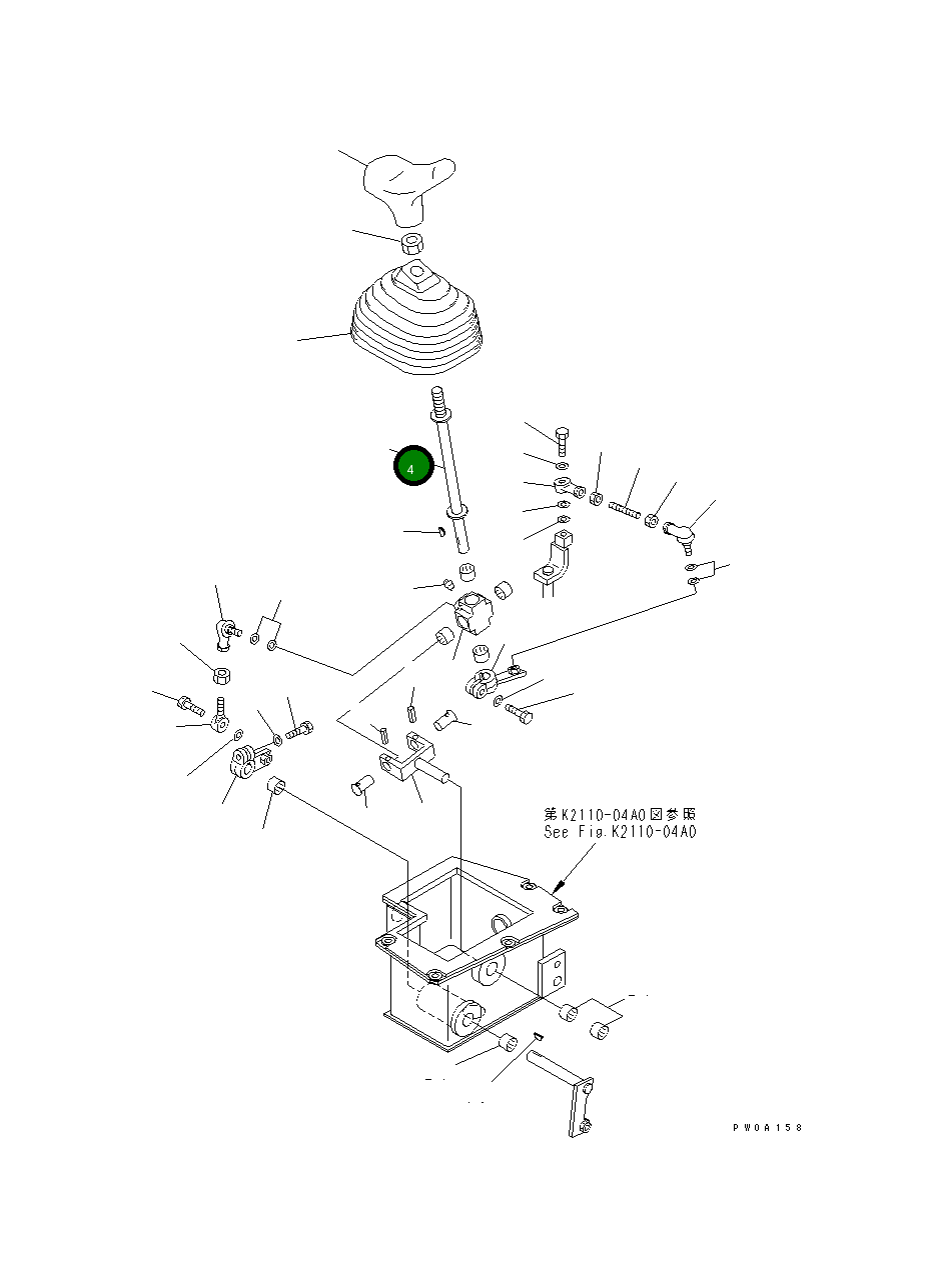 Рычаг 124-43-54121 Komatsu