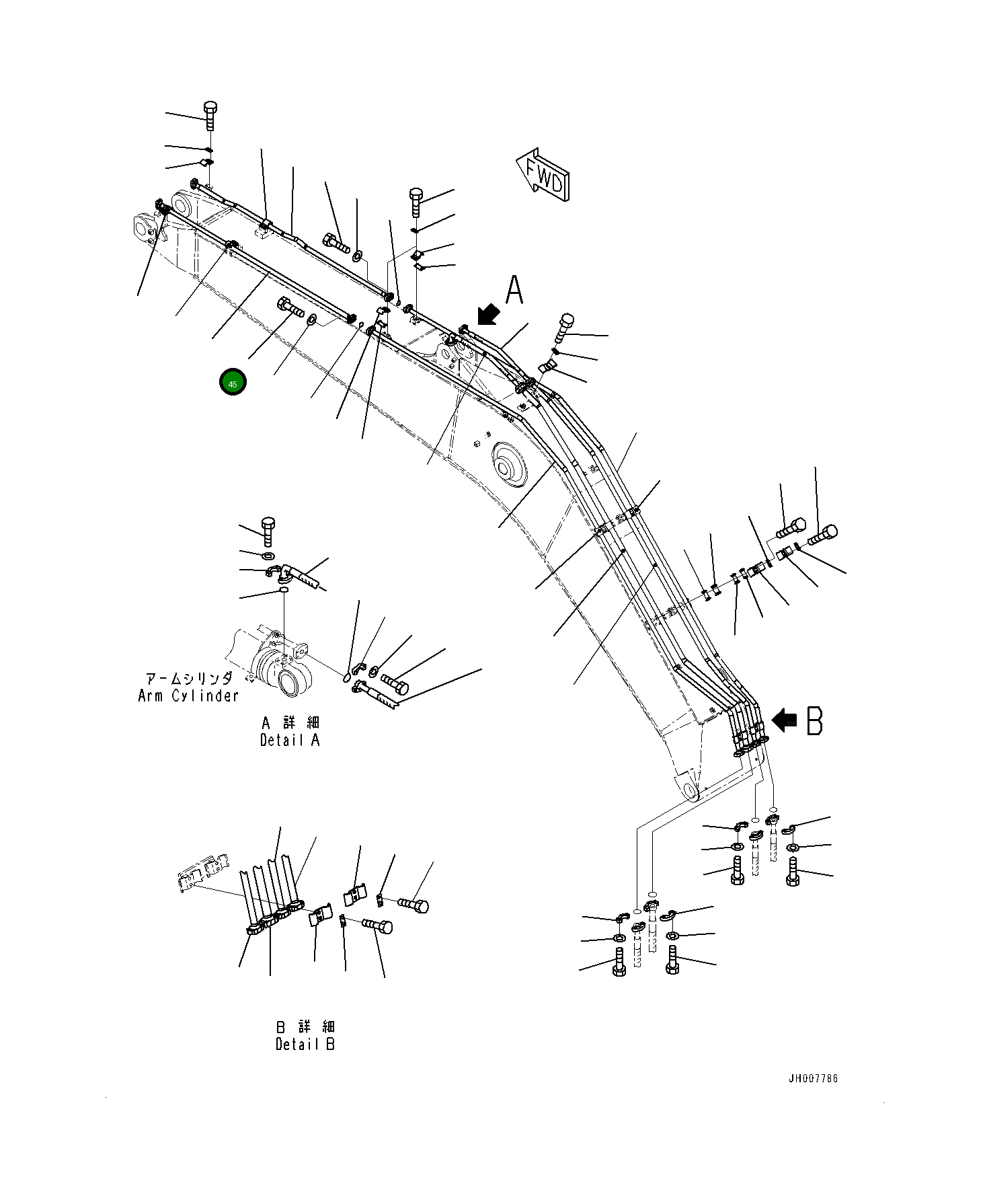 Болт 0737221040 Komatsu