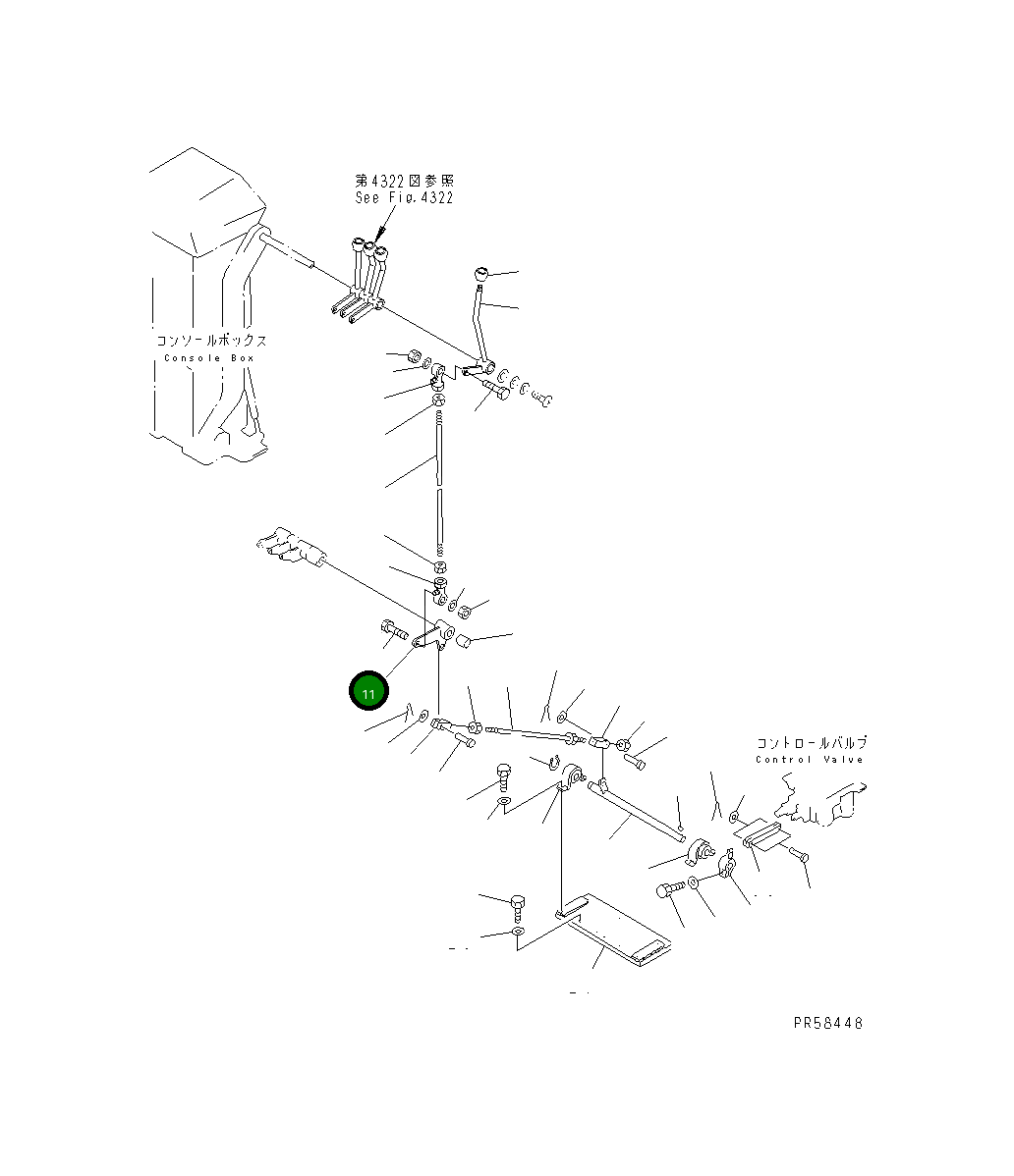 Рычаг 234-43-51290 Komatsu