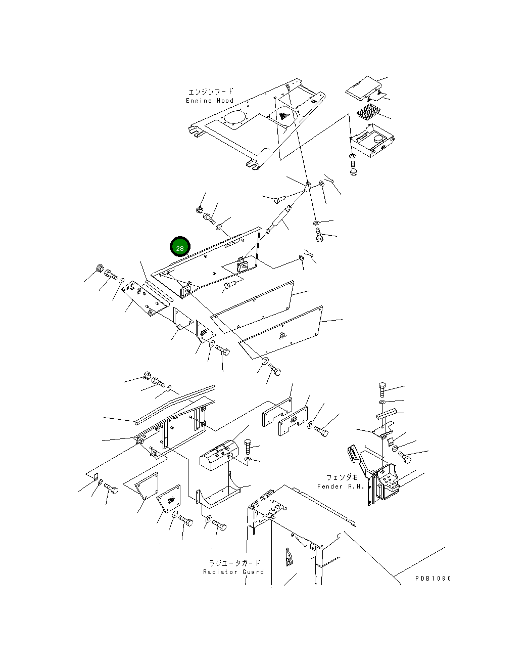 Крышка,R.H 17A-862-1341  Komatsu