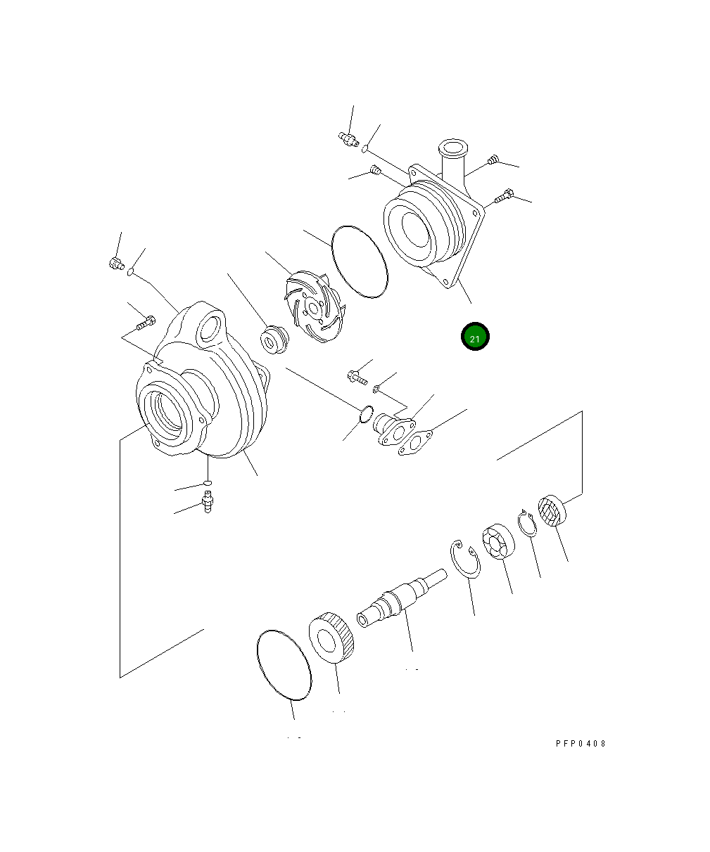Крышка CU3073695 Komatsu