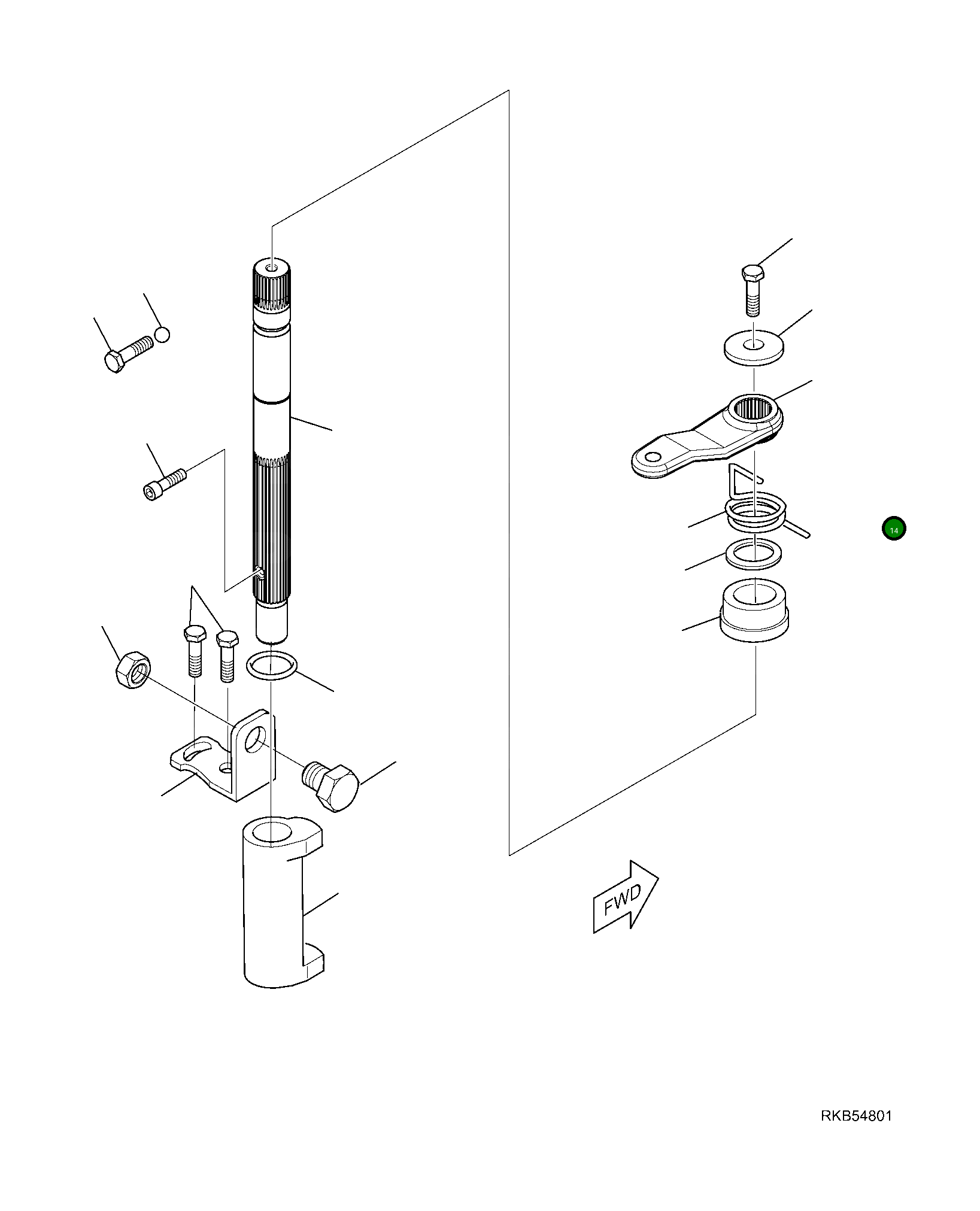Рычаг CA0141526 Komatsu