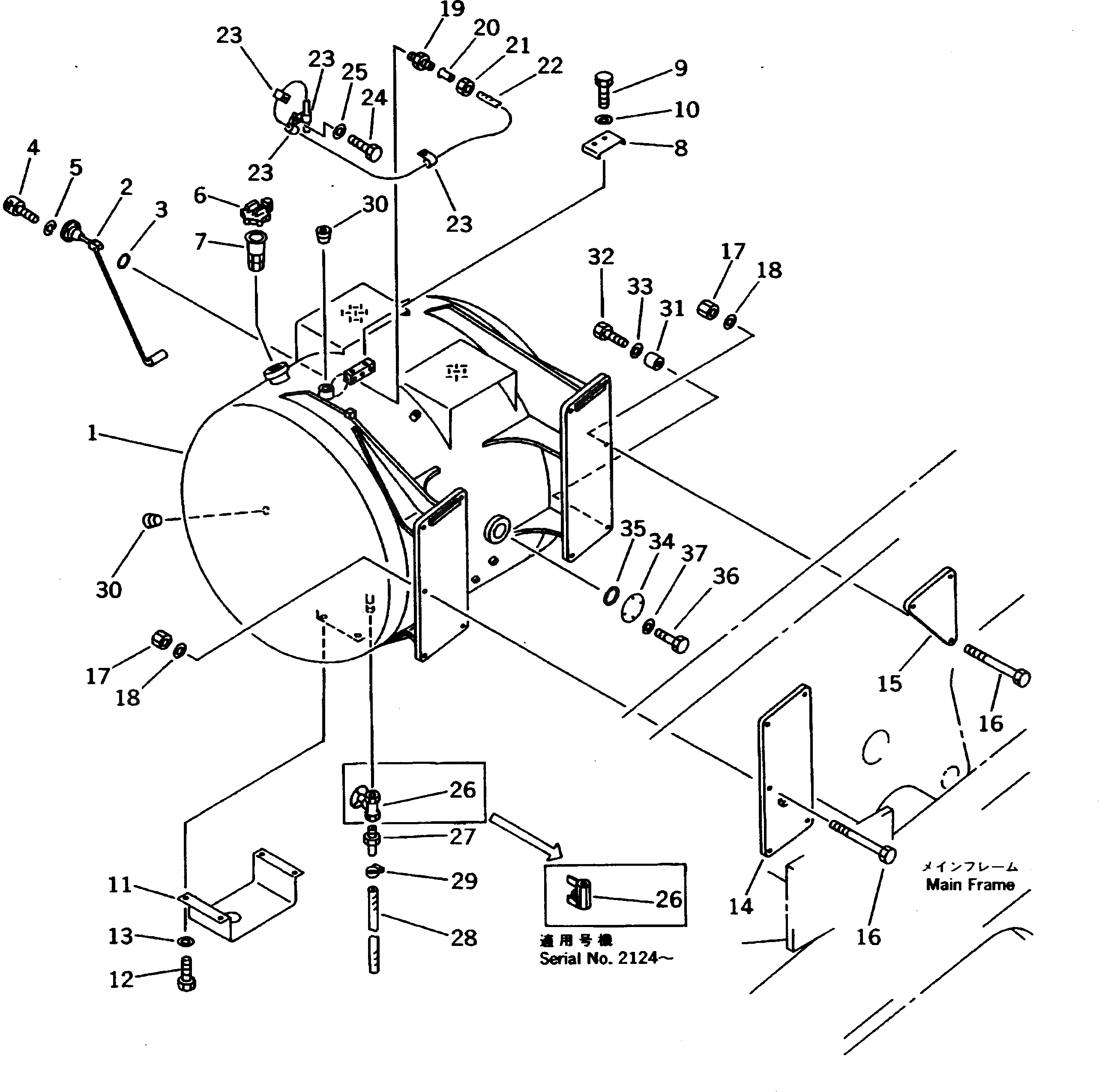 Крышка 569-04-61341 Komatsu