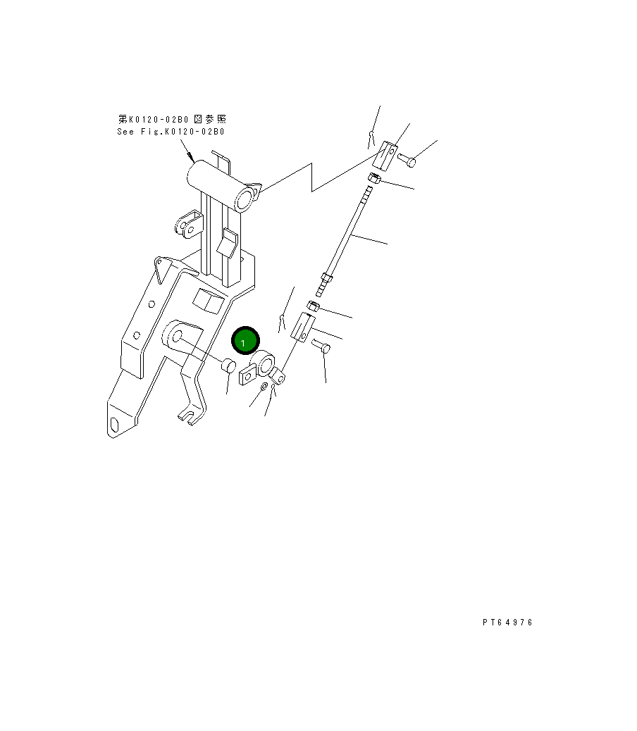 Рычаг 22L-43-18172  Komatsu