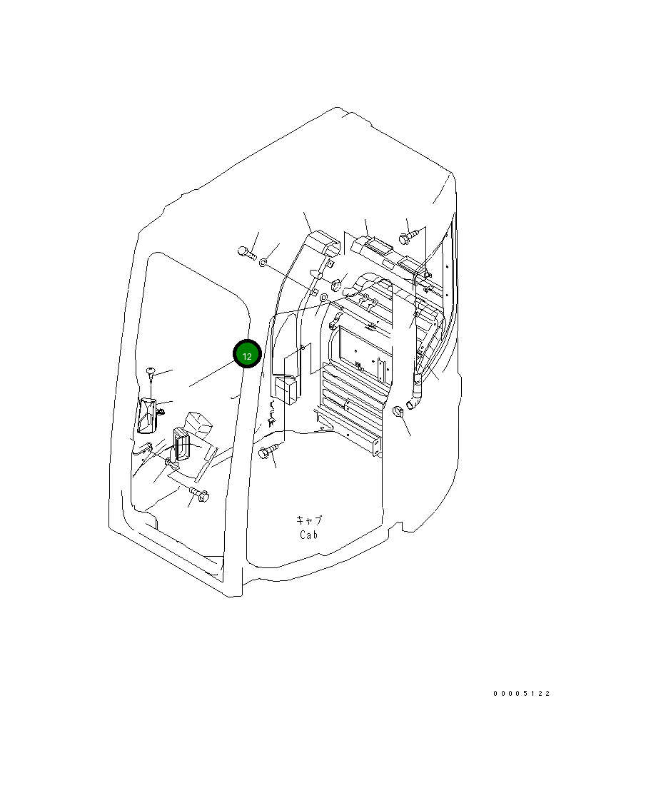 Крышка 22U-54-26250  Komatsu