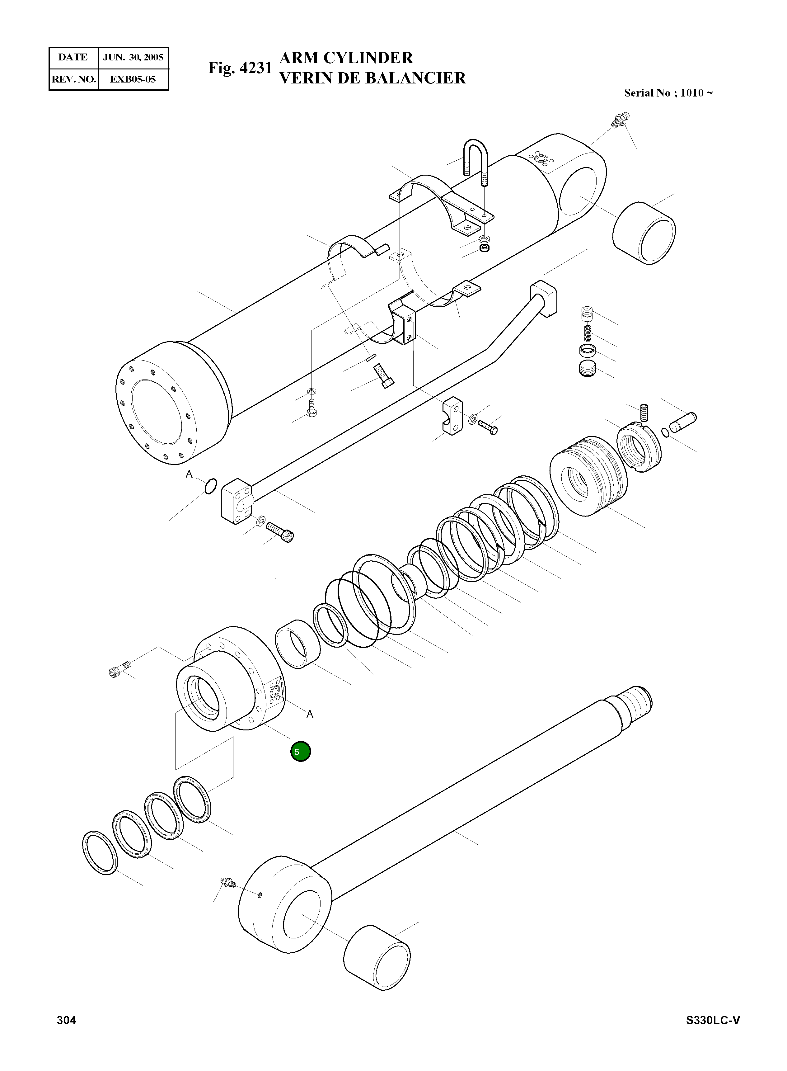 Крышка, ROD 53A516-1 Komatsu
