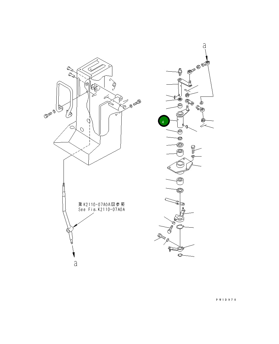 Рычаг 176-43-42280 Komatsu