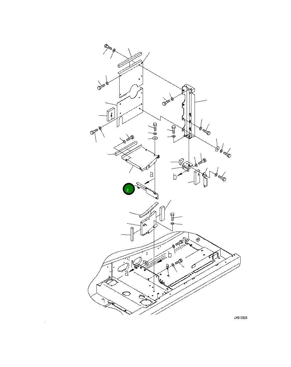 Крышка 2A6-54-12320  Komatsu
