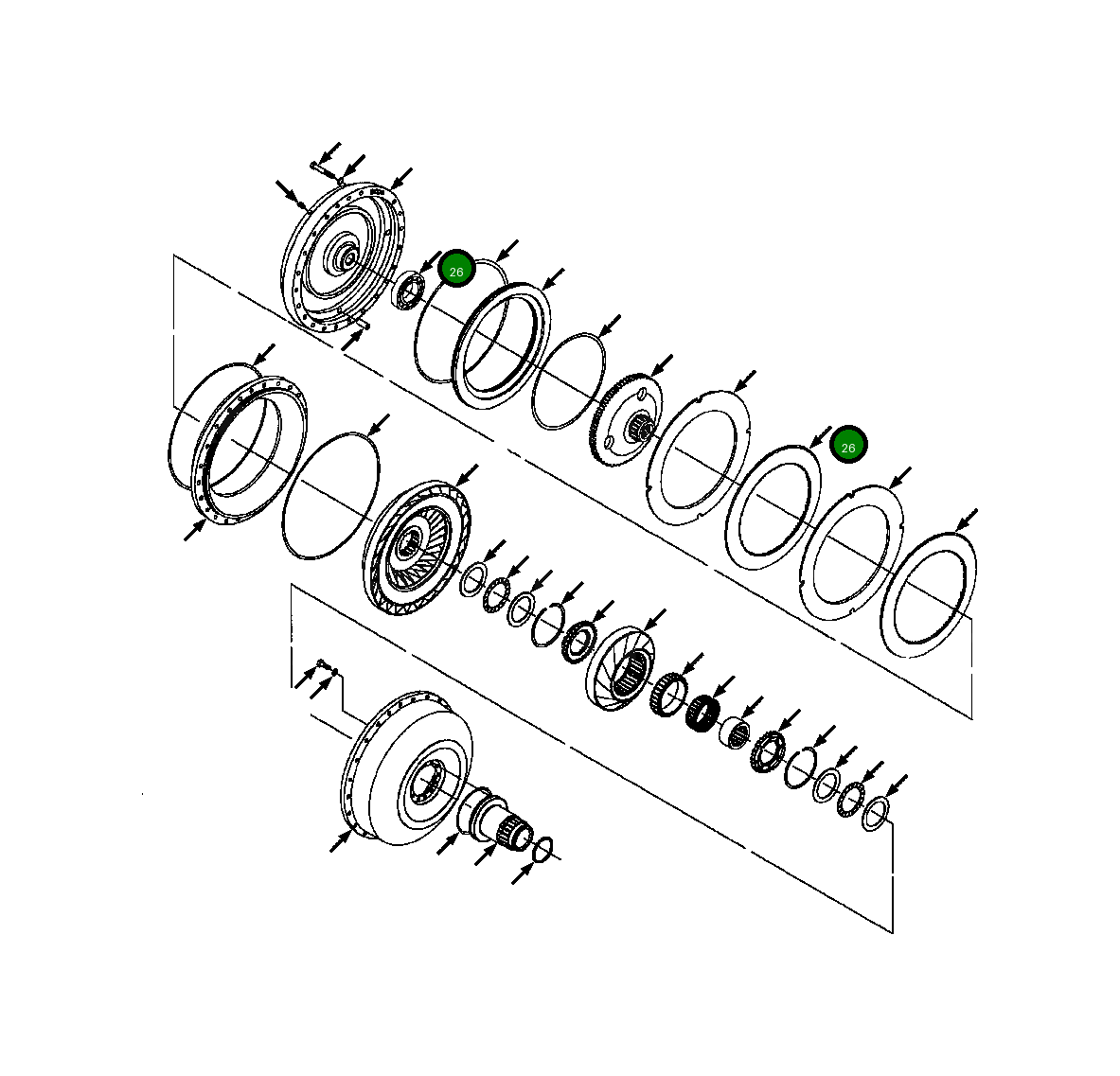 Подшипник 1438 226 H1 Komatsu