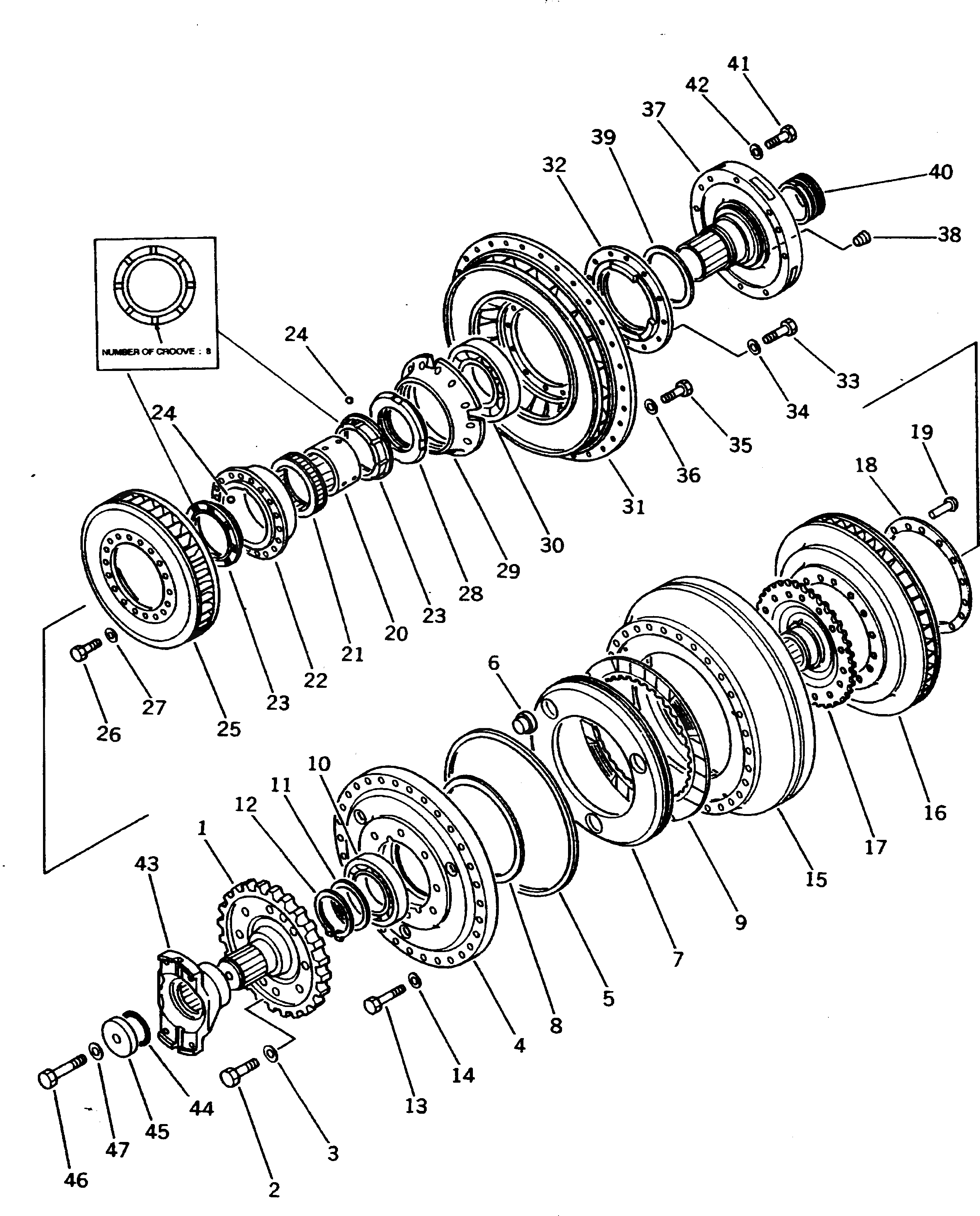 Подшипник 568-13-13350 Komatsu