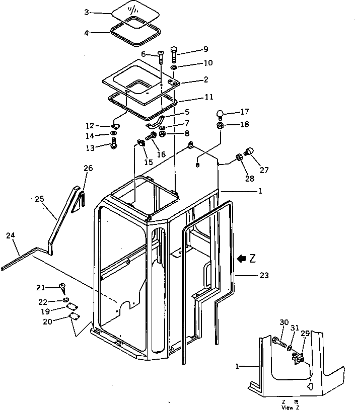 Крышка 21U-54-17235 Komatsu