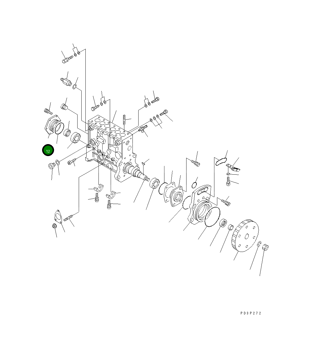Крышка DK134316-6000 Komatsu