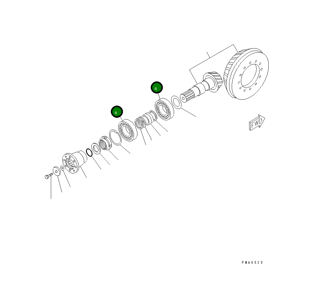 Подшипник 20E-23-K1350 Komatsu