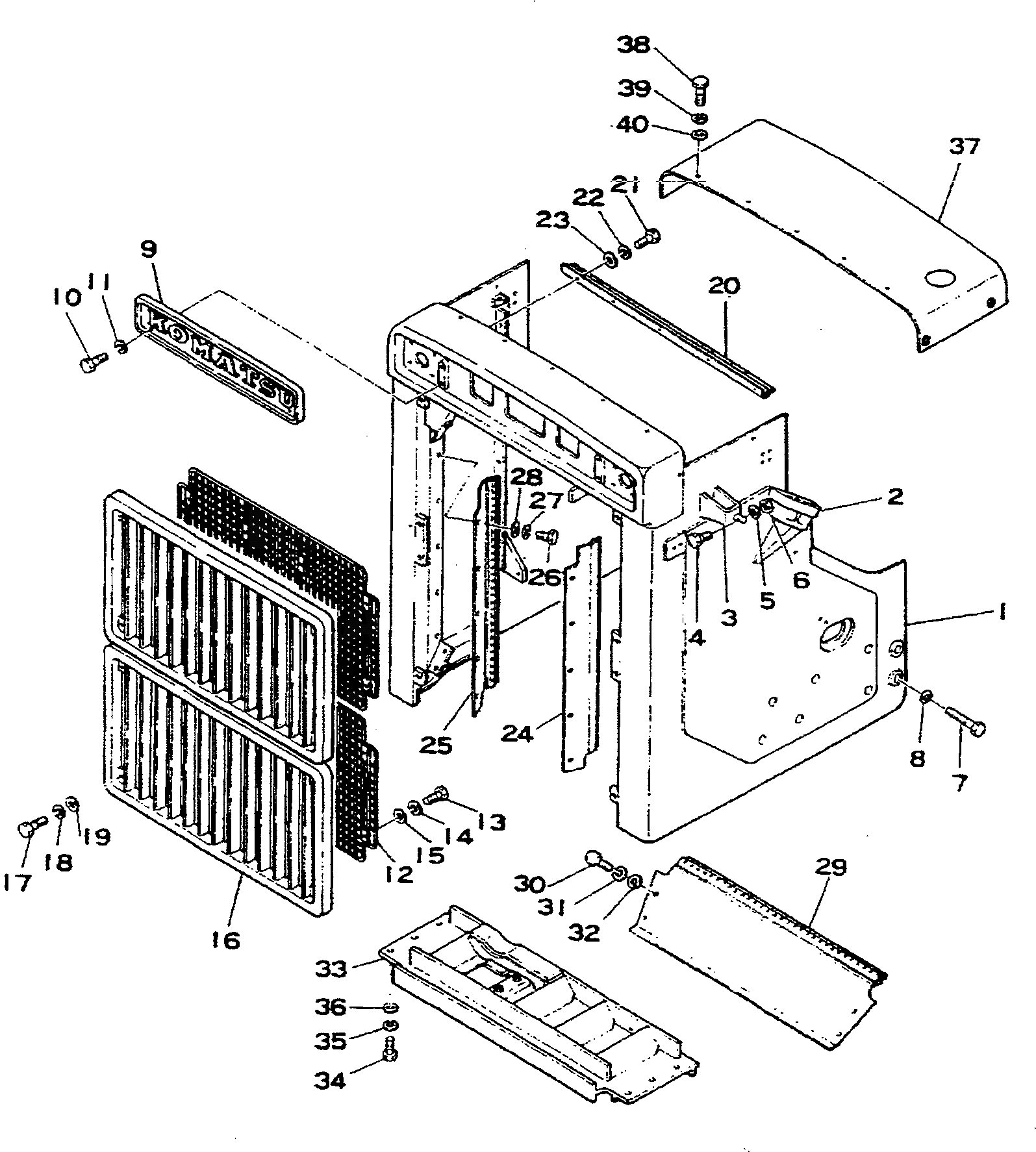 Крышка 195-54-11225 Komatsu