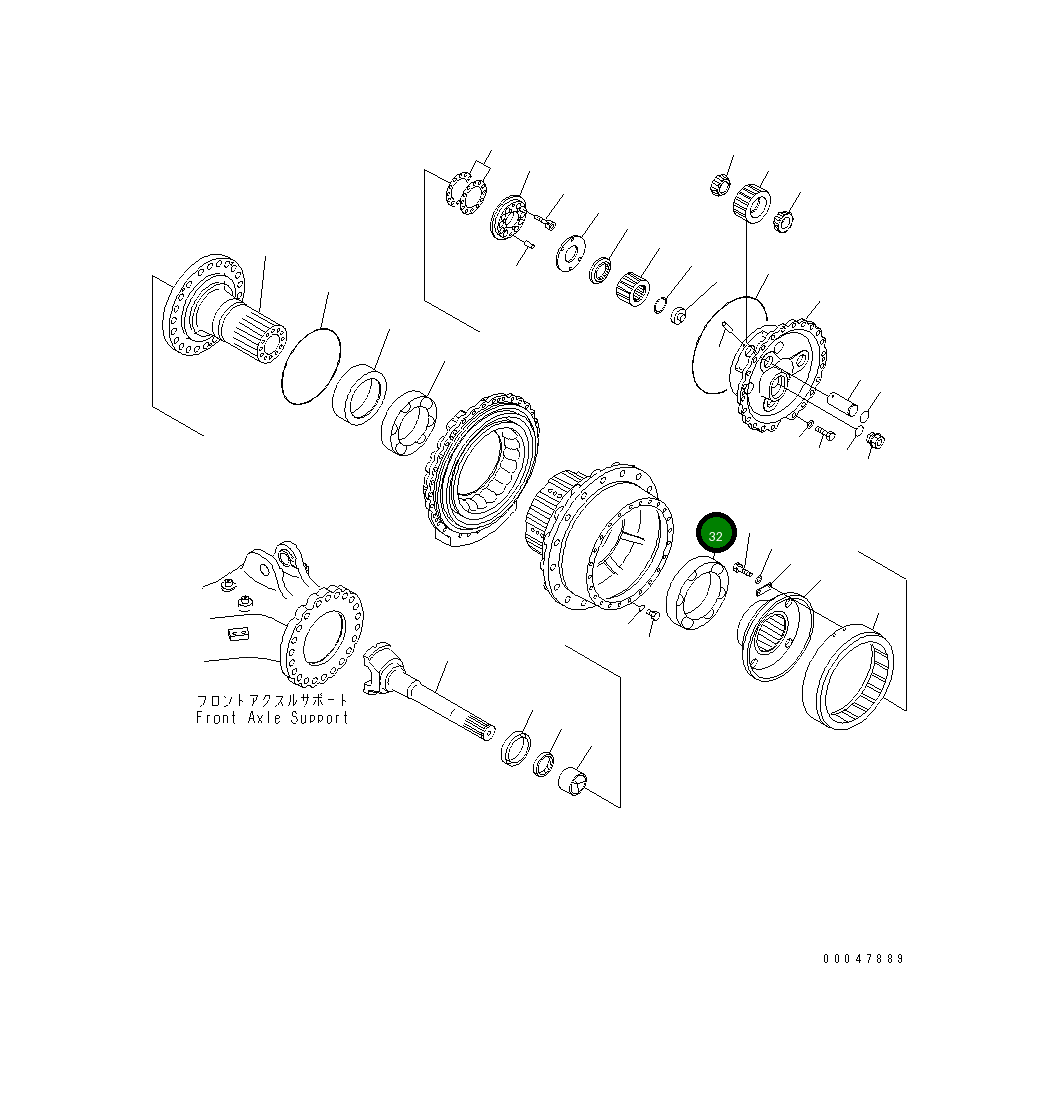 Подшипник 23W-22-22350 Komatsu