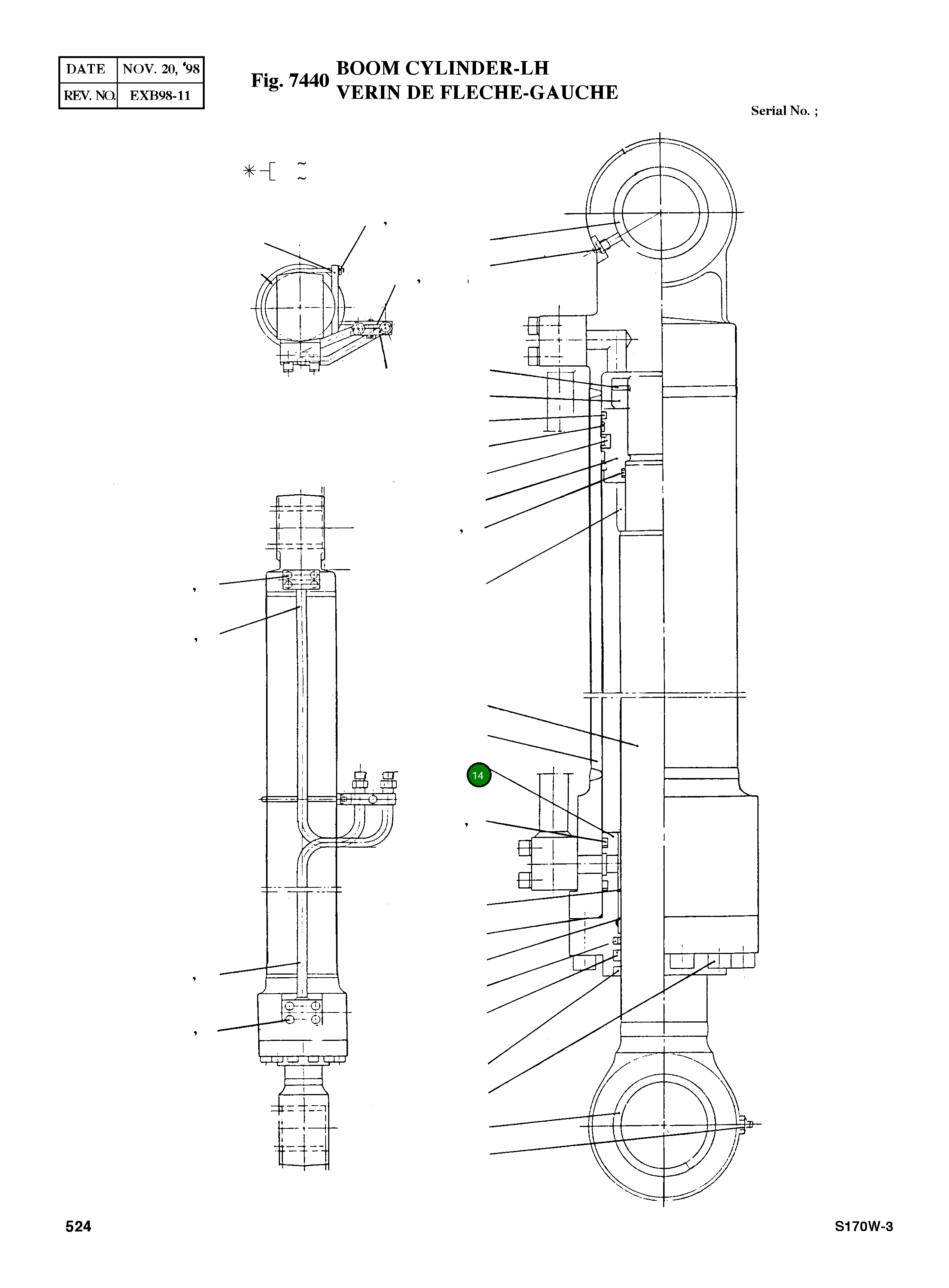Крышка, ROD 03B523-1 Komatsu