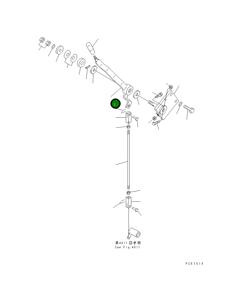 Рычаг 23E-43-12350 Komatsu