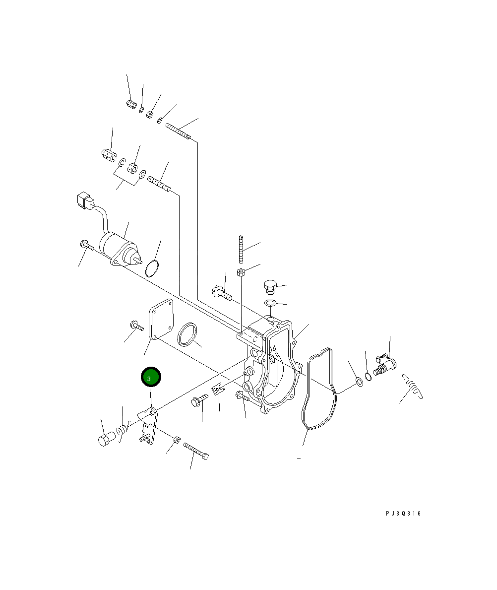 Крышка YM129052-61060 Komatsu