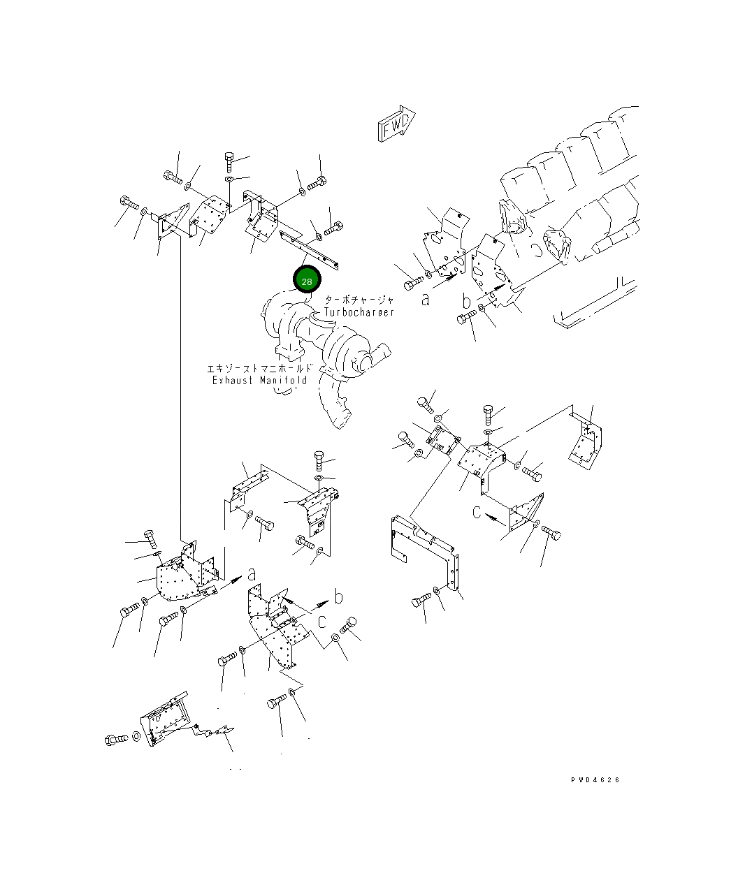 Крышка 6166-11-9680  Komatsu