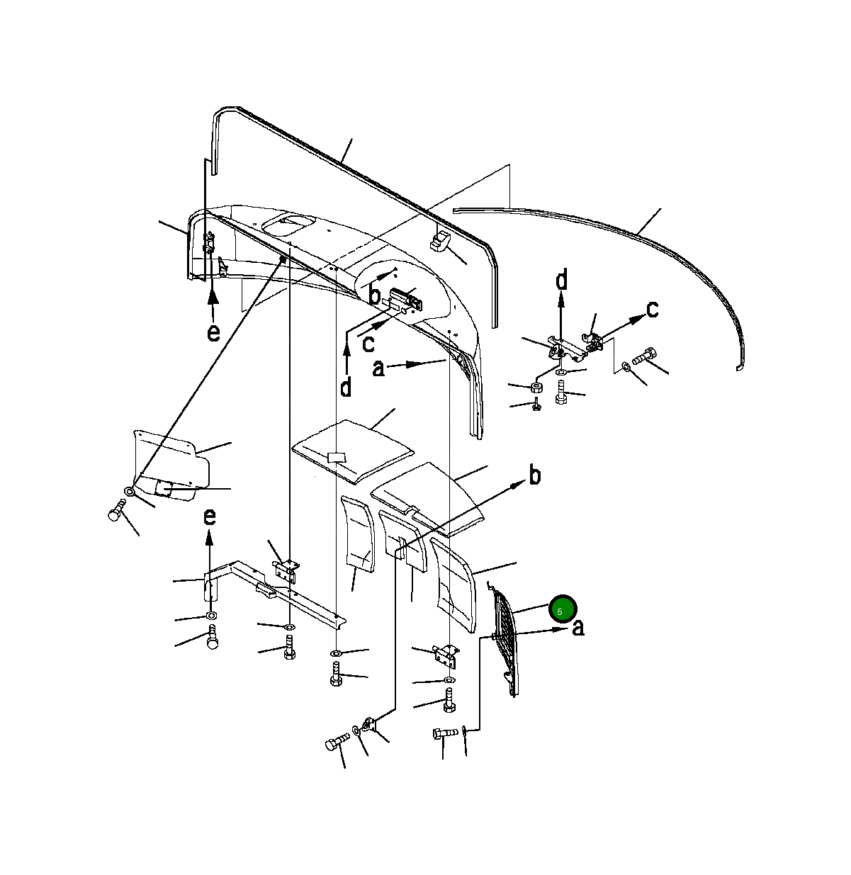 Крышка 22P-54-11222  Komatsu
