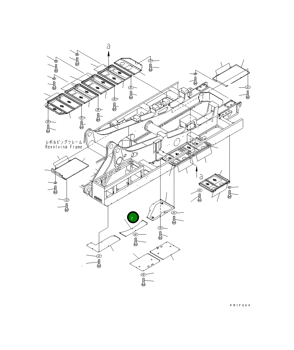 Крышка 21T-54-67730  Komatsu