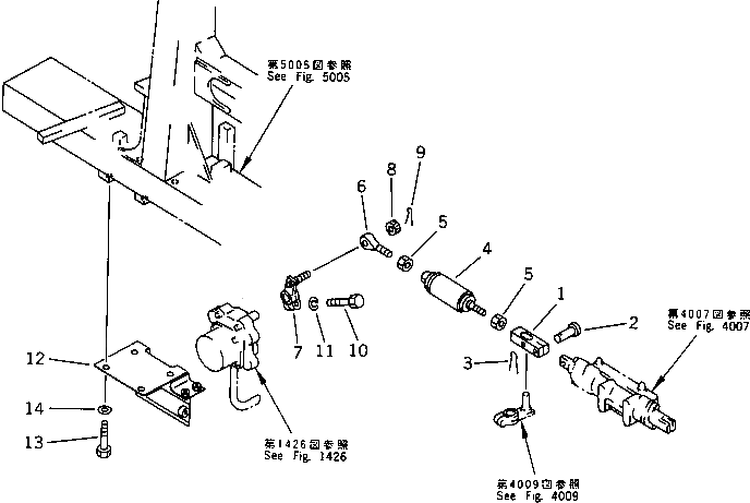 Рычаг 195-43-52230 Komatsu