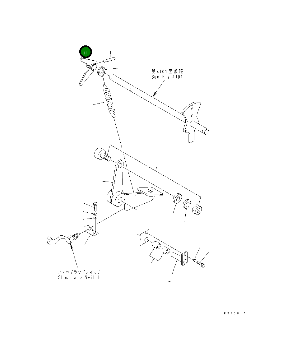 Рычаг 258-70-53401 Komatsu