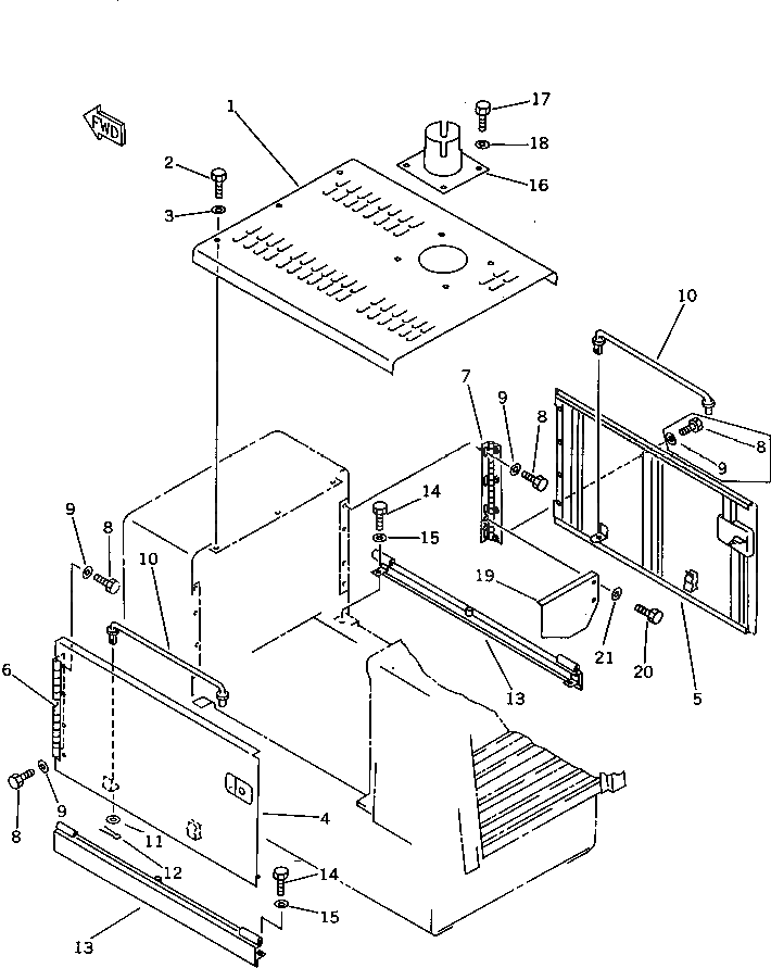 Крышка 418-54-11391 Komatsu