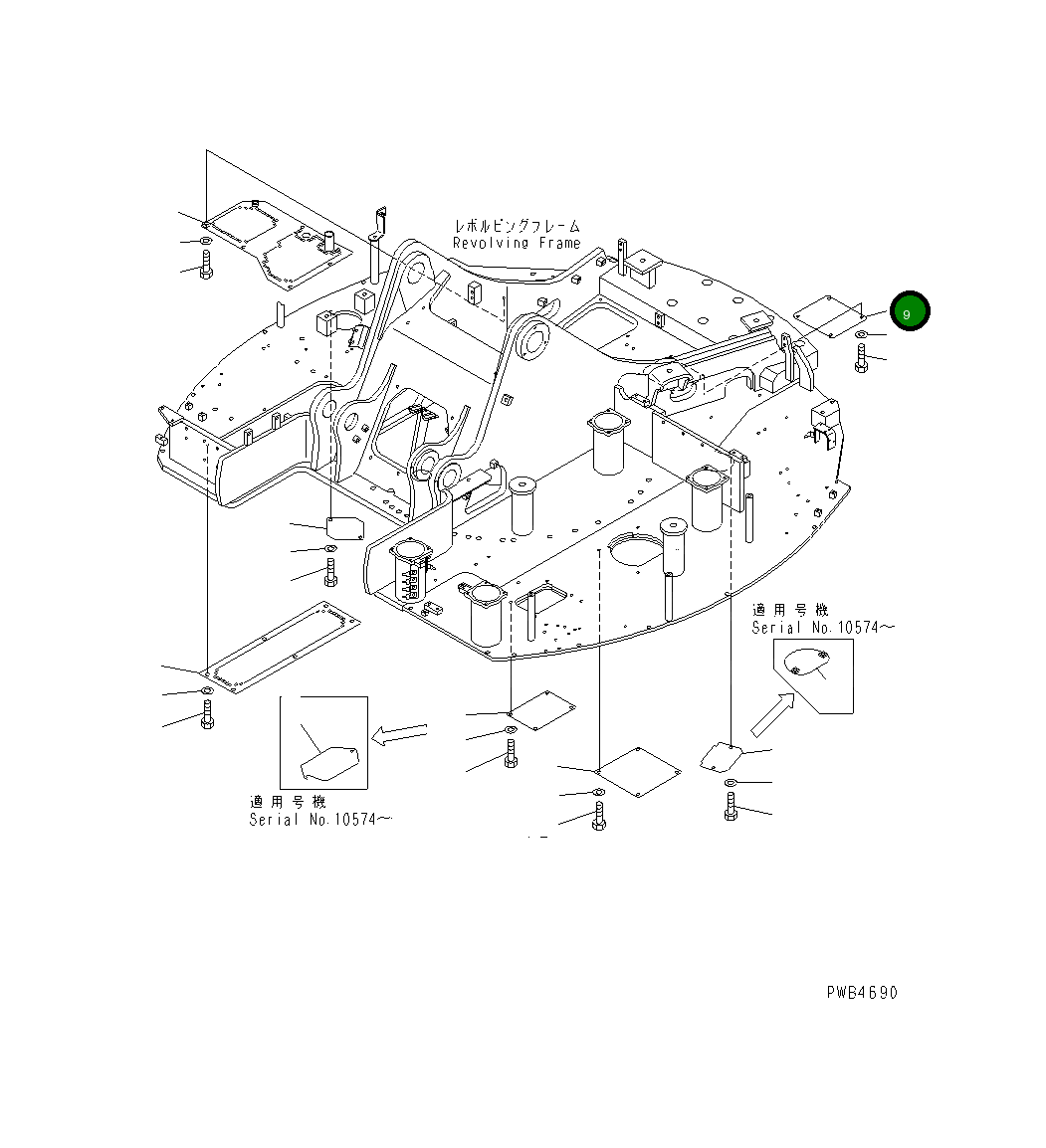 Крышка 22U-54-12160  Komatsu