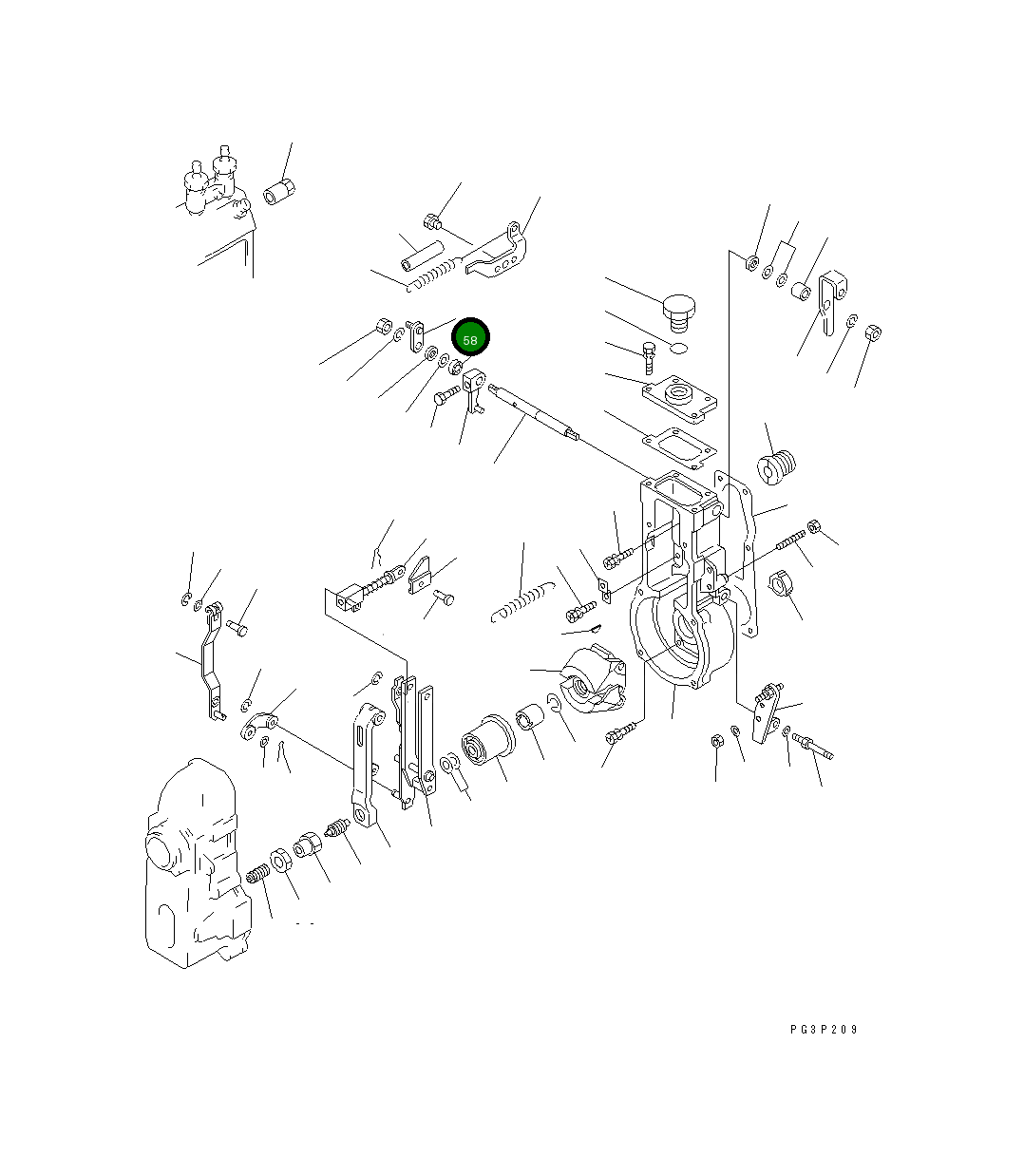 Рычаг DK154358-8420 Komatsu