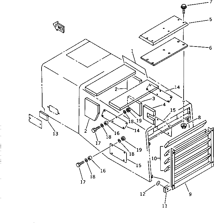 Крышка 423-Z84-1121 Komatsu