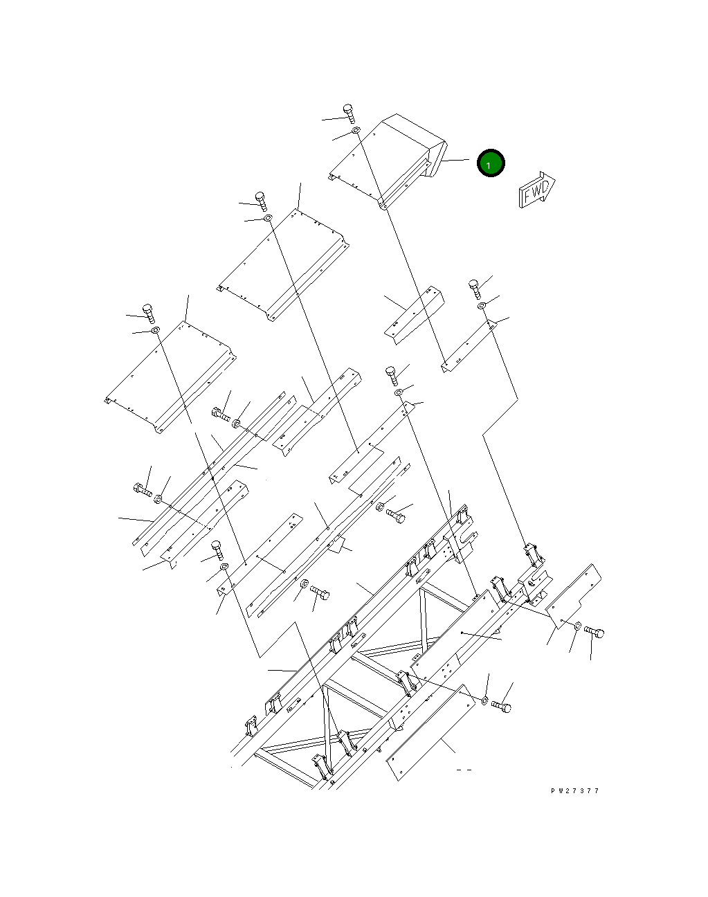 Крышка 8255-75-2312  Komatsu