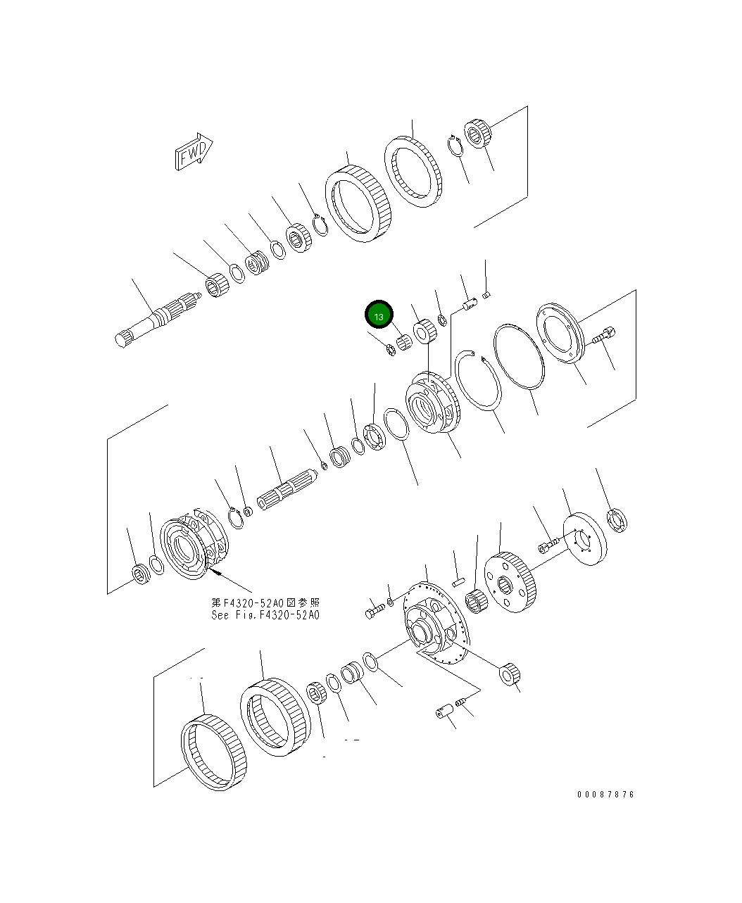 Подшипник 427-15-19260 Komatsu