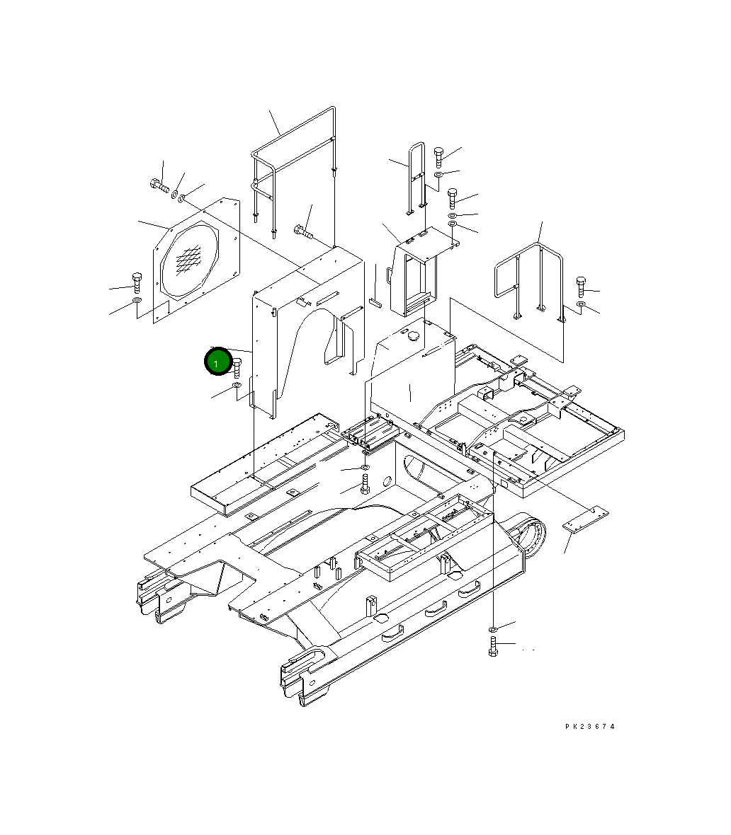 Крышка 8242-54-1170  Komatsu
